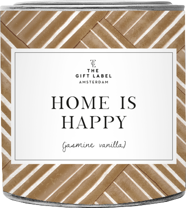 The Gift Label Home Is Happy Jasmin Vanilla Candle Tin Small