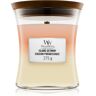 Woodwick Trilogy Island Getaway vela perfumada com pavio de madeira 275 g. Trilogy Island Getaway