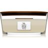 Woodwick White Teak vela perfumada com pavio de madeira (hearthwick) 453.6 g. White Teak