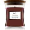 Woodwick Smoked Walnut & Maple vela perfumada com pavio de madeira 85 g. Smoked Walnut & Maple