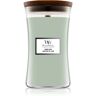 Woodwick Warm Wool vela perfumada com pavio de madeira 610 g. Warm Wool