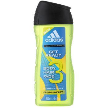 Adidas Get Ready! gel de duche 3 em 1 para homens 250 ml. Get Ready!