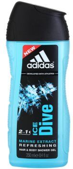 Adidas Ice Dive gel de duche para homens 250 ml. Ice Dive