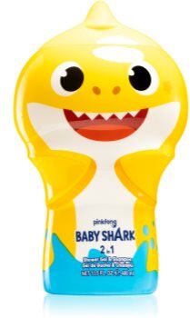 Air Val Baby Shark gel de banho suave e champô para crianças 400 ml. Baby Shark