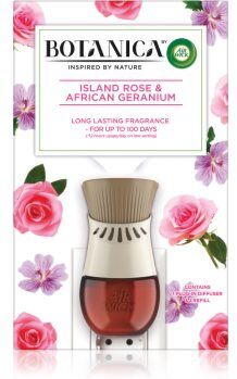 Air Wick Botanica Island Rose & African Geranium difusor elétrico com aroma de rosas 19 ml. Botanica Island Rose & African Geranium