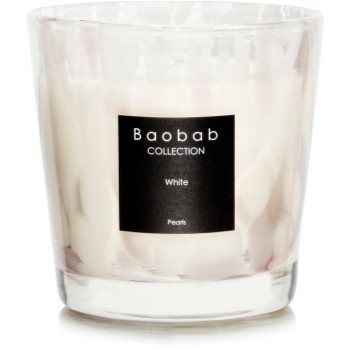 Baobab Pearls White vela perfumada 8 cm. Pearls White