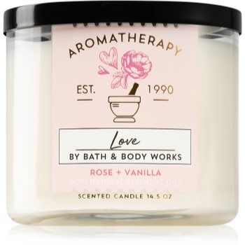 Bath & Body Works Aromatherapy Rose & Vanilla vela perfumada 411 g. Aromatherapy Rose & Vanilla
