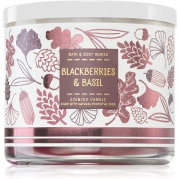 Bath & Body Works Blackberries & Basil vela perfumada I. 411 g. Blackberries & Basil