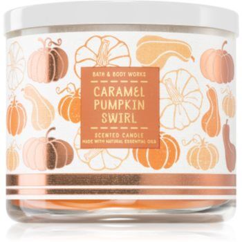 Bath & Body Works Caramel Pumpkin Swirl vela perfumada I. 411 g. Caramel Pumpkin Swirl