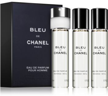 Chanel Bleu de Eau de Parfum para homens 3 x 20 ml. Bleu de