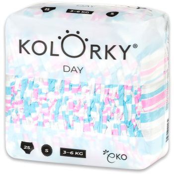 Kolorky Day Stripes fraldas ecológicas tamanho S 3-6 Kg 25 un.. Day Stripes