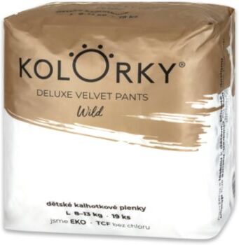 Kolorky Deluxe Velvet Pants Wild fraldas-cueca tamanho G 8-13 Kg 19 un.. Deluxe Velvet Pants Wild