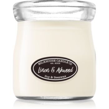 Milkhouse Candle Co. Creamery Linen & Ashwood vela perfumada Cream Jar 142 g. Creamery Linen & Ashwood