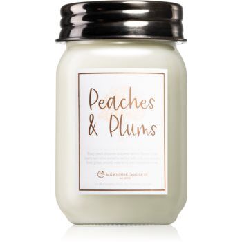 Milkhouse Candle Co. Farmhouse Peaches & Plums vela perfumada 369 g. Farmhouse Peaches & Plums