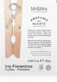 Mr & Mrs Fragrance Laundry Iris Fiorentino fragrância para máquinas de lavar 15 ml. Laundry Iris Fiorentino