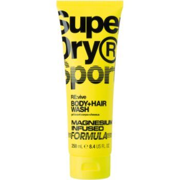 Superdry RE:vive gel de banho para corpo e cabelo para homens 250 ml. RE:vive