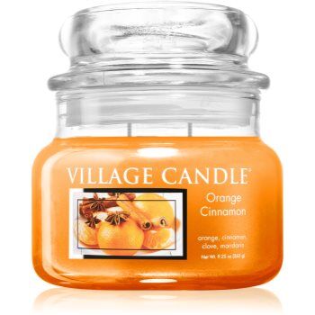 Village Candle Orange Cinnamon vela perfumada (Glass Lid) 262 g. Orange Cinnamon