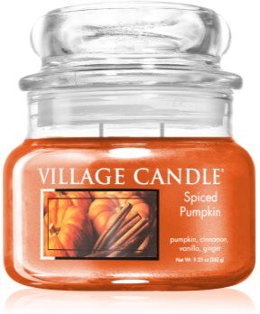 Village Candle Spiced Pumpkin vela perfumada (Glass Lid) 262 g. Spiced Pumpkin