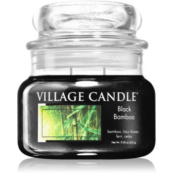 Village Candle Black Bamboo vela perfumada (Glass Lid) 262 g. Black Bamboo