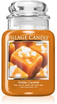 Village Candle Golden Caramel vela perfumada (Glass Lid) 602 g. Golden Caramel