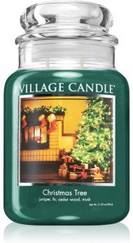 Village Candle Christmas Tree vela perfumada (Glass Lid) 602 g. Christmas Tree