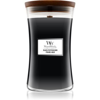 Woodwick Black Peppercorn vela perfumada com pavio de madeira 609.5 g. Black Peppercorn