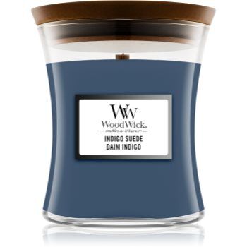 Woodwick Indigo Suede vela perfumada 275 g. Indigo Suede