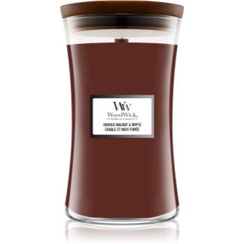 Woodwick Smoked Walnut & Maple vela perfumada 610 g. Smoked Walnut & Maple