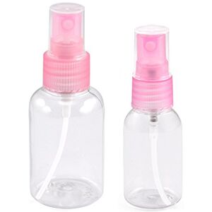 Knnuey 2 x Travel Bottles Set Empty Plastic Atomiser Refillable Perfume Spray 50 & 30ml