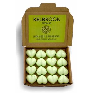Kelbrook Aromas Wax Melts - Lime Basil & Mandarin 16 Pack Strong Scented Made in The UK Plastic Free Vegan