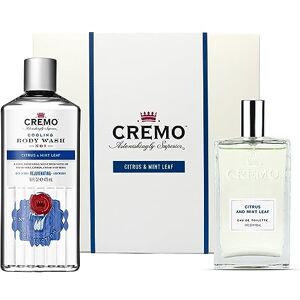 CREMO - Citrus & Mint Gift Set for Men - Eau de toilette 100ml and Body Wash 473ml - Fresh fragrance