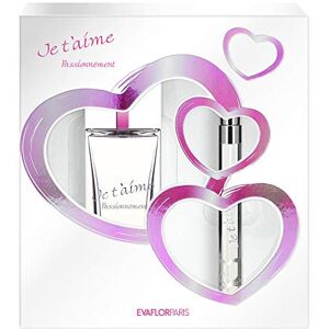 EVAFLORPARIS JE T'aime PASSIONNEMENT Set Eau de Parfum 100 ml and Pocket Atomizer 12 ml Perfum For Women Spray for Her Giftset