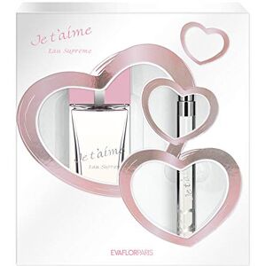 EVAFLORPARIS JE T'aime Eau SUPRÊME Set Eau de Parfum 100 ml and Pocket Atomizer 12 ml Perfum For Women Spray for Her Giftset