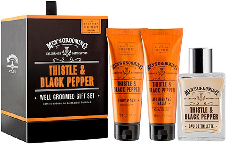 Scottish Fine Soaps Thistle & Black Pepper Men's Well Groomed Gift Set