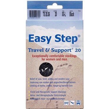 Easy Step Kn Travel Mix Sort 44-46 Medicinsk udstyr 1 par