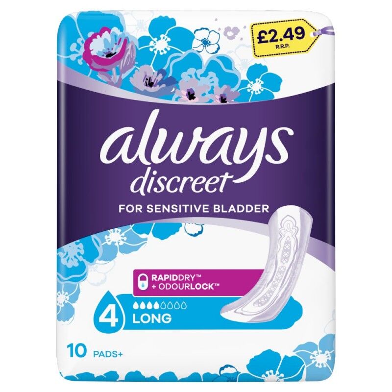 Discreet Long Sensitive Bladder 10 stk Bind