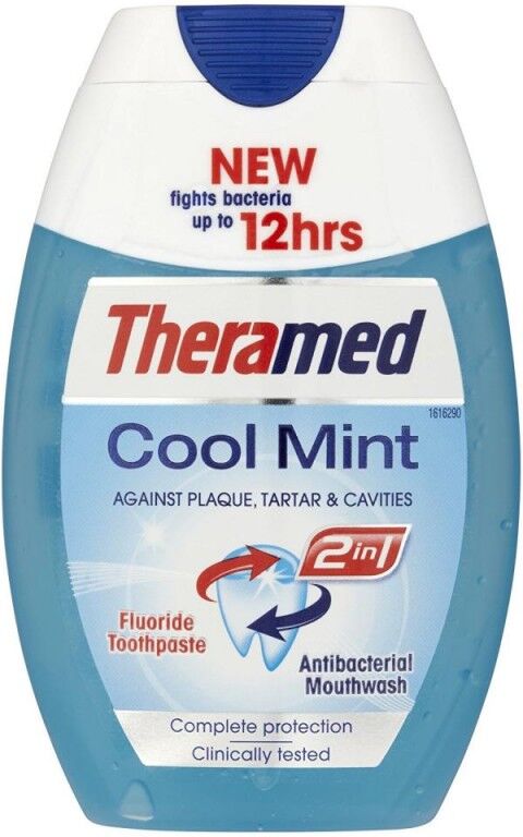 Theramed 2in1 Cool Mint Hammastahna &amp; Suuvesi 75 ml Hammastahna