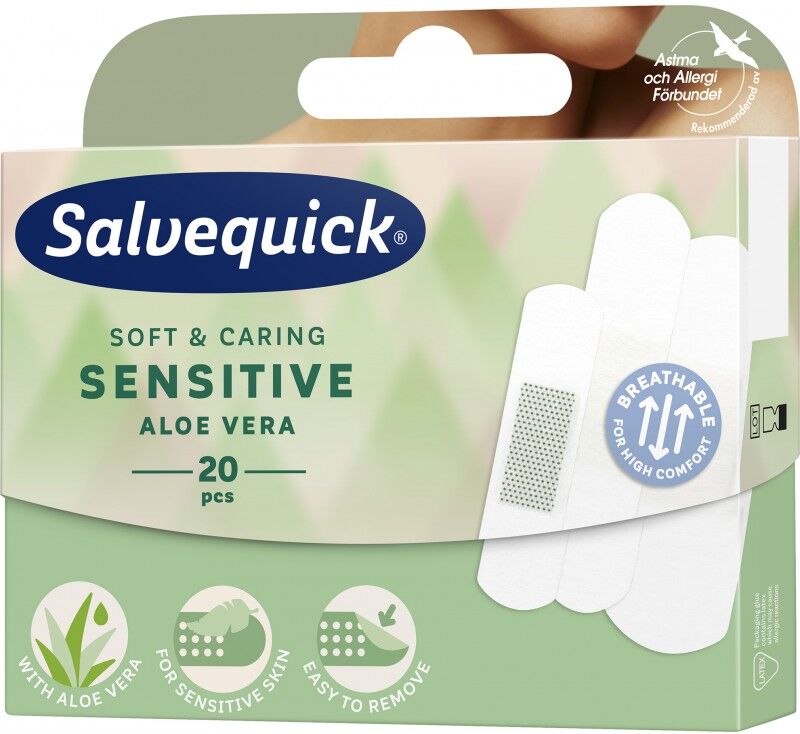 Salvequick Aloe Vera Sensitive 20 kpl Laastarit