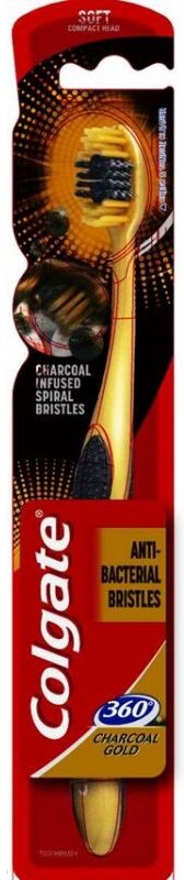 Colgate 360 Charcoal Gold Hammasharja Soft 1 kpl Hammasharja