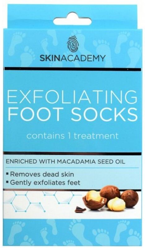 Skin Academy Exfoliating Foot Socks Macadamia Nut 1 pari Jalkojen hoito