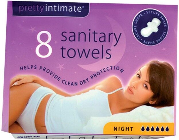 Pretty Intimate Sanitary Towels Night 8 kpl Terveyssiteet