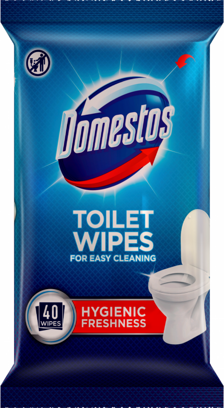 Domestos Toilet Wipes 40 kpl Puhdistusliinat