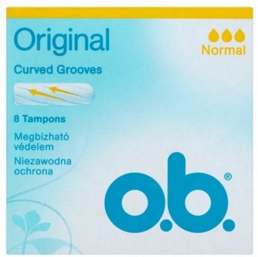 O.B. Original Curved Grooves Normal 8 kpl Tamponit