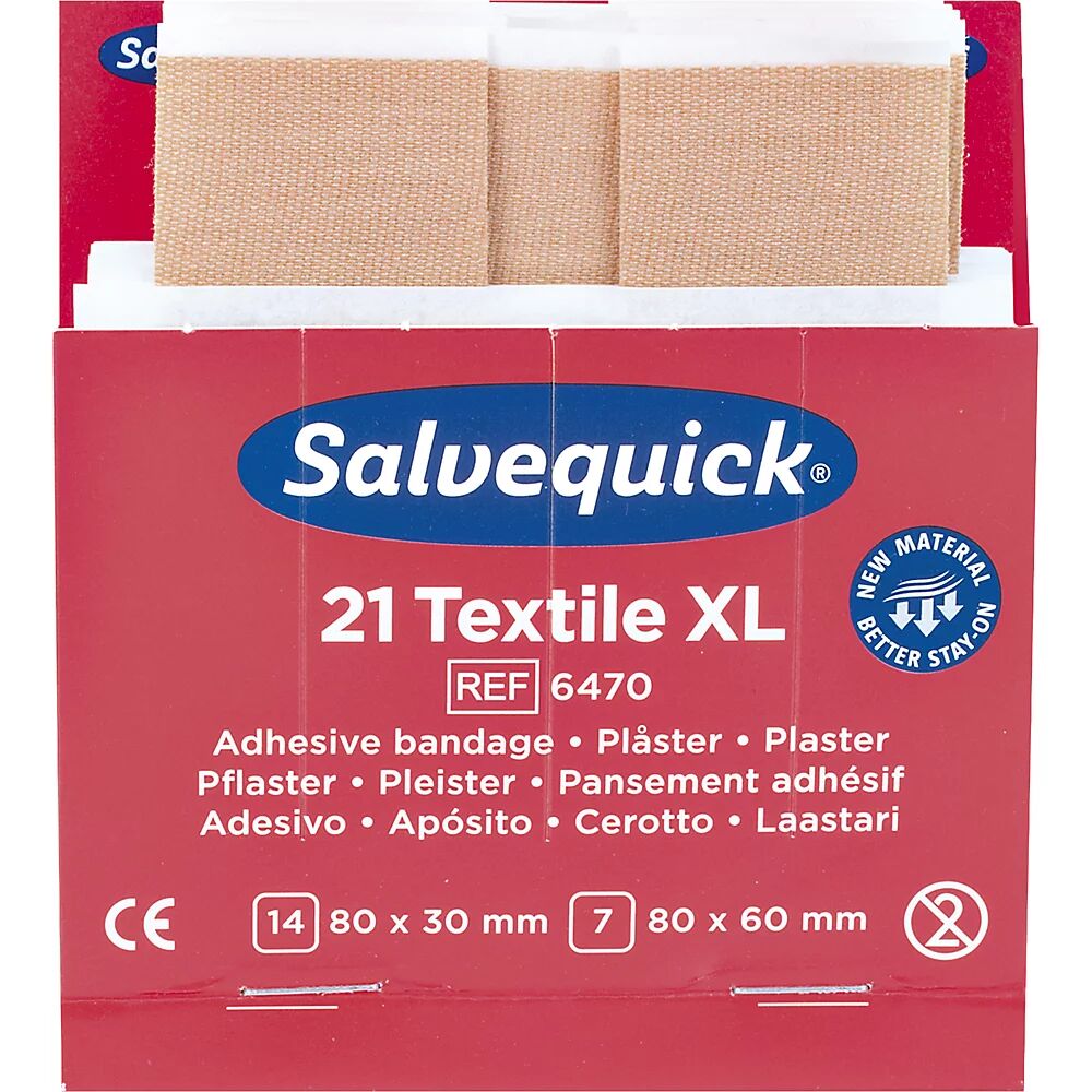 Navulling voor SALVEQUICK, 6 VE elastische pleisterstrips, elk 21 stuks