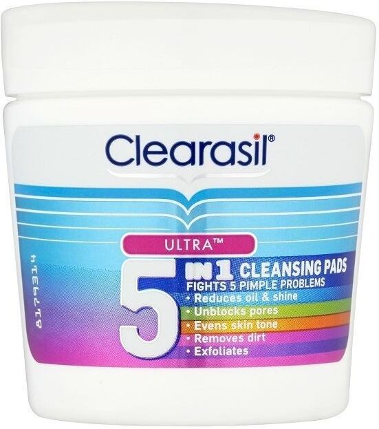 Clearasil Ultra 5in1 Cleansing Pads 65 st Cleanser