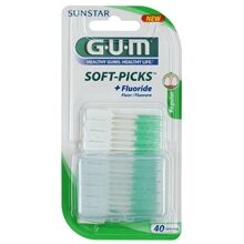 GUM Soft Picks Regular Fluoride Rubber tip 40 stk/pakke