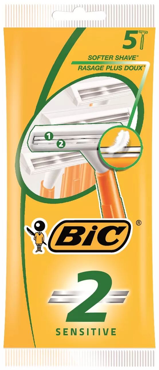 BIC 2 SENS 5-Pack - Barberhøvler