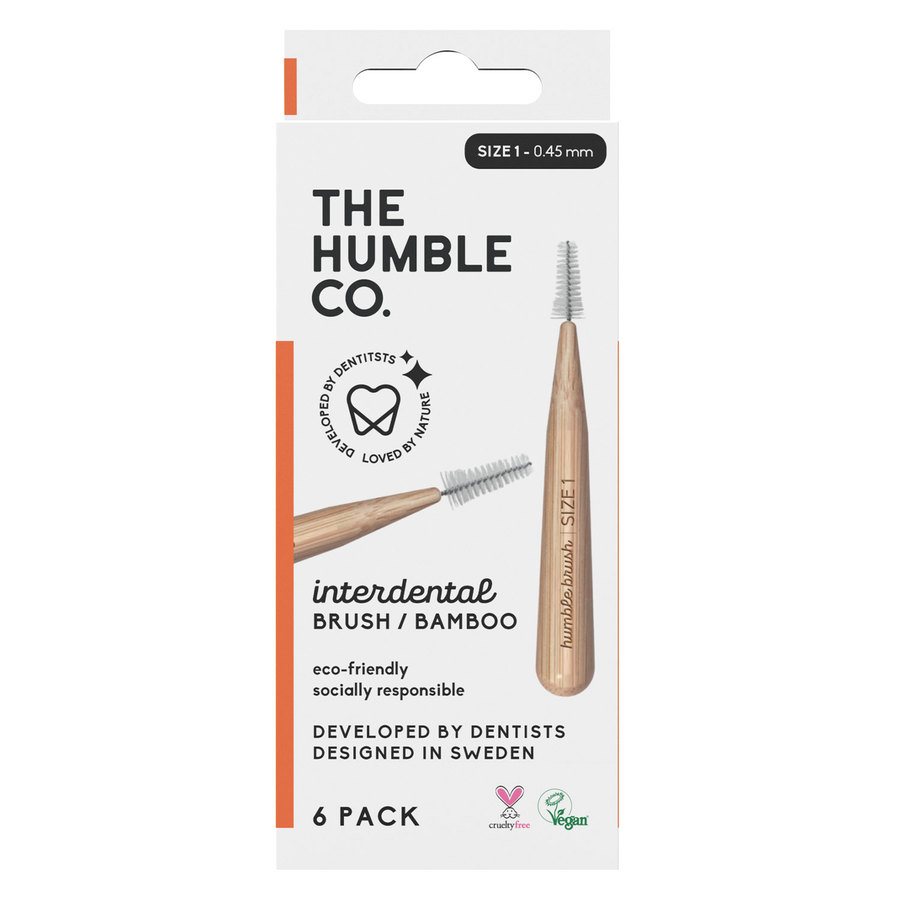 The Humble Co. The Humble Co Bamboo Interdental Brush Size 1 Orange 6pcs