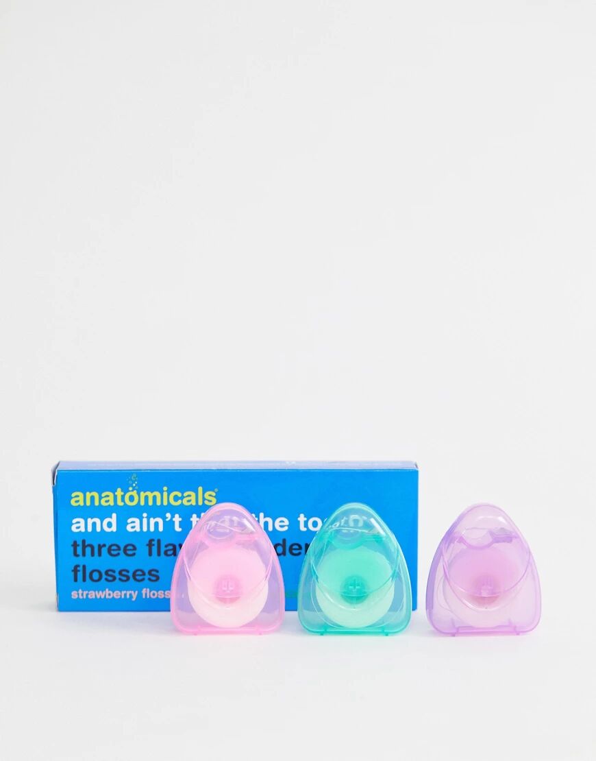 Anatomicals And Ain't That The Tooth. 3 Flavoured Dental Flosses-No colour  No colour