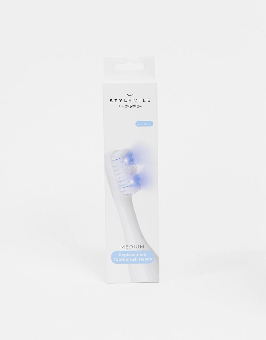 StylPro STYLSMILE Toothbrush Replacement Heads x4 - Standard-No colour  No colour